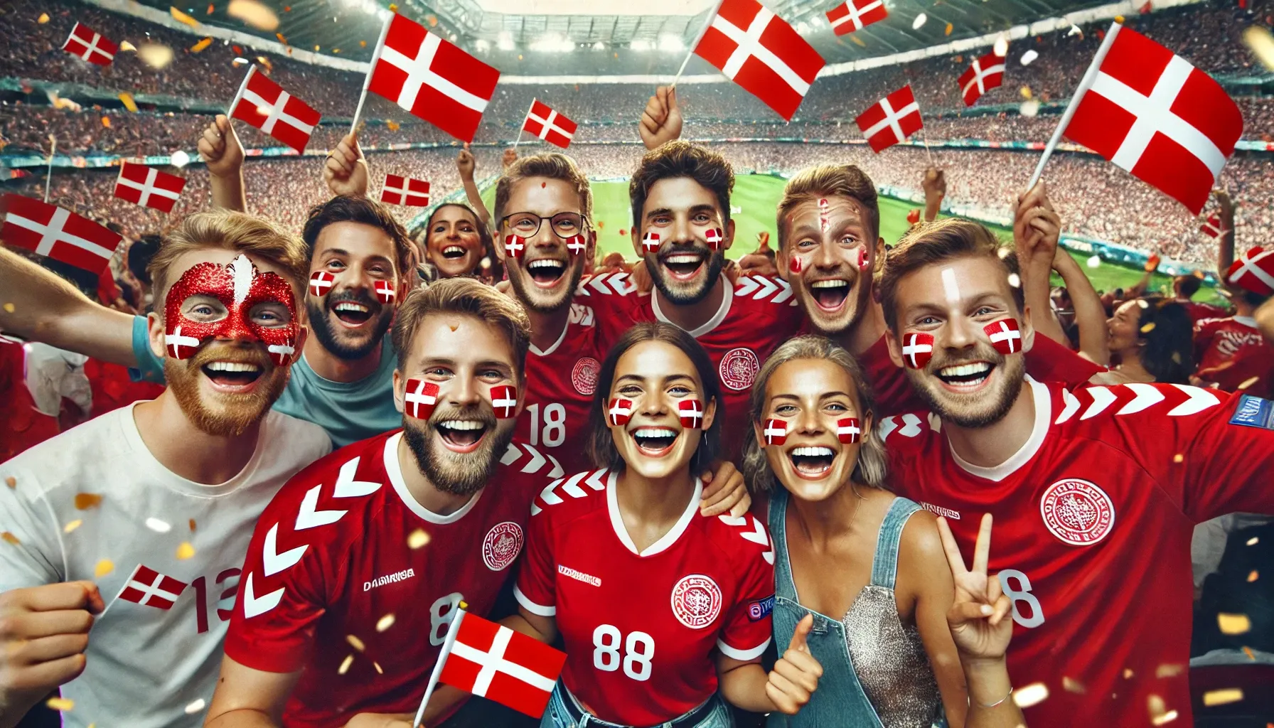 Fan face paint in DENMARK