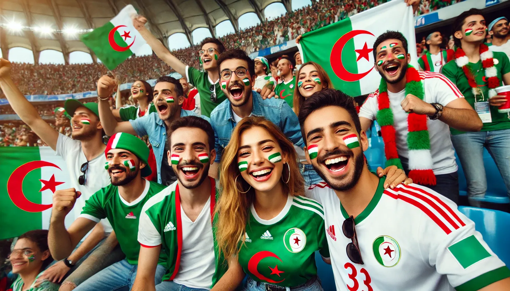 Fan face paint in ALGERIA