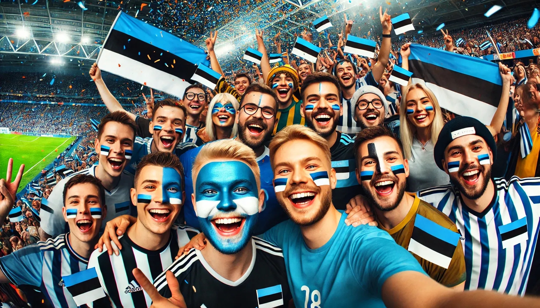 Fan face paint in ESTONIA