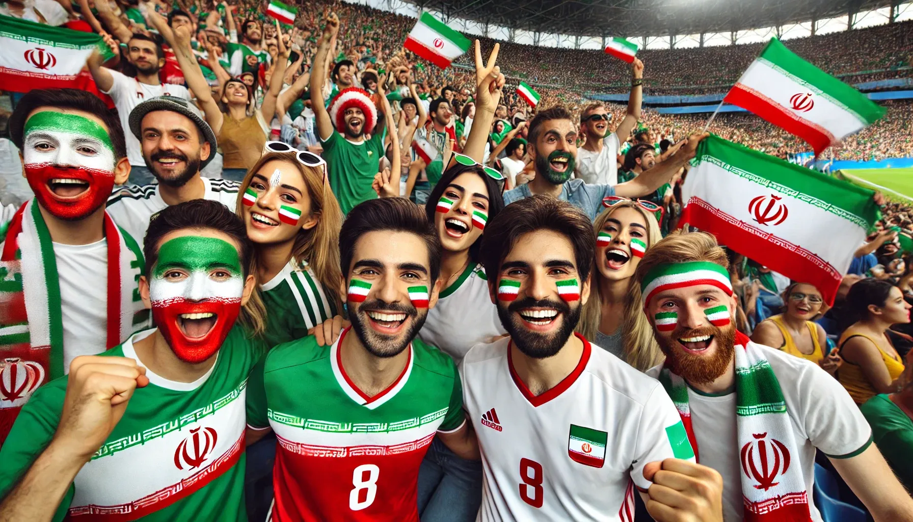 Fan face paint in IRAN