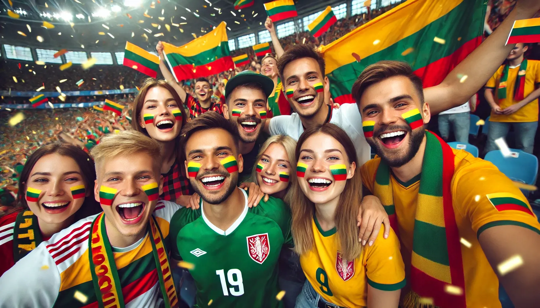 Fan face paint in LITHUANIA