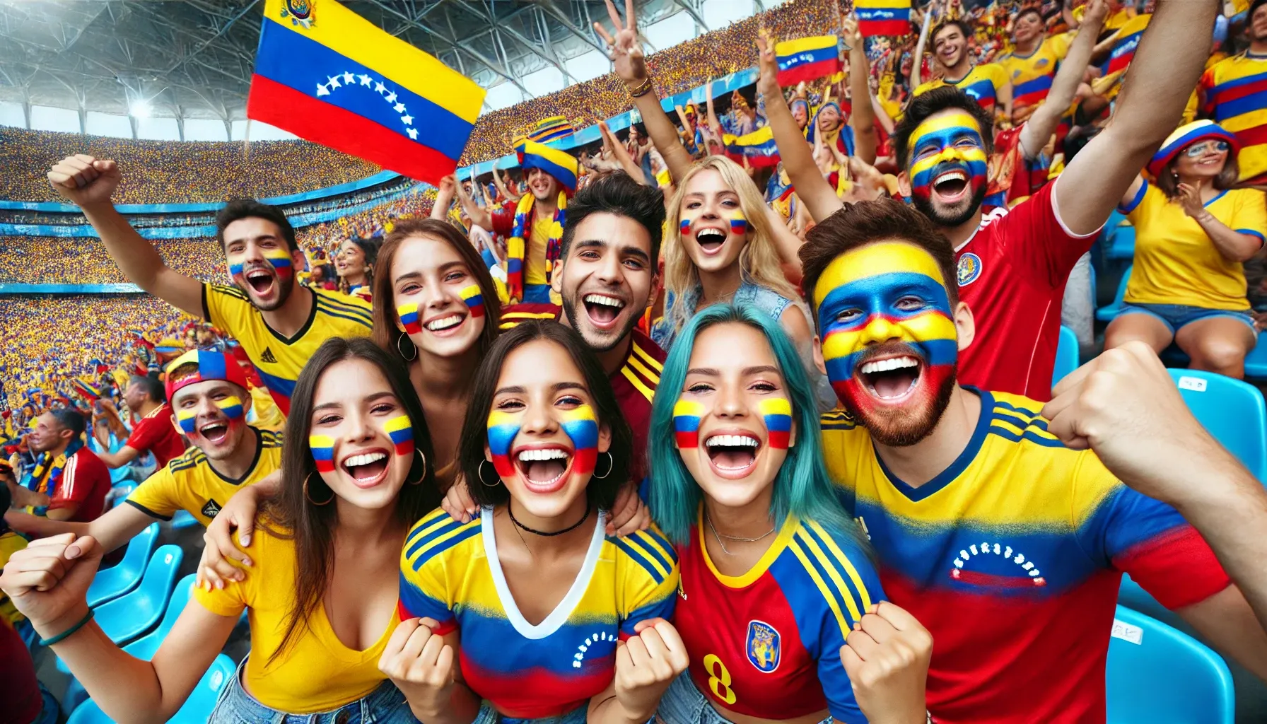 Fan face paint in VENEZUELA